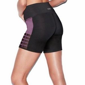 Victoria’s Secret PINK Ultimate Shorts Mesh High Wasited Foldover Lavender Sz M